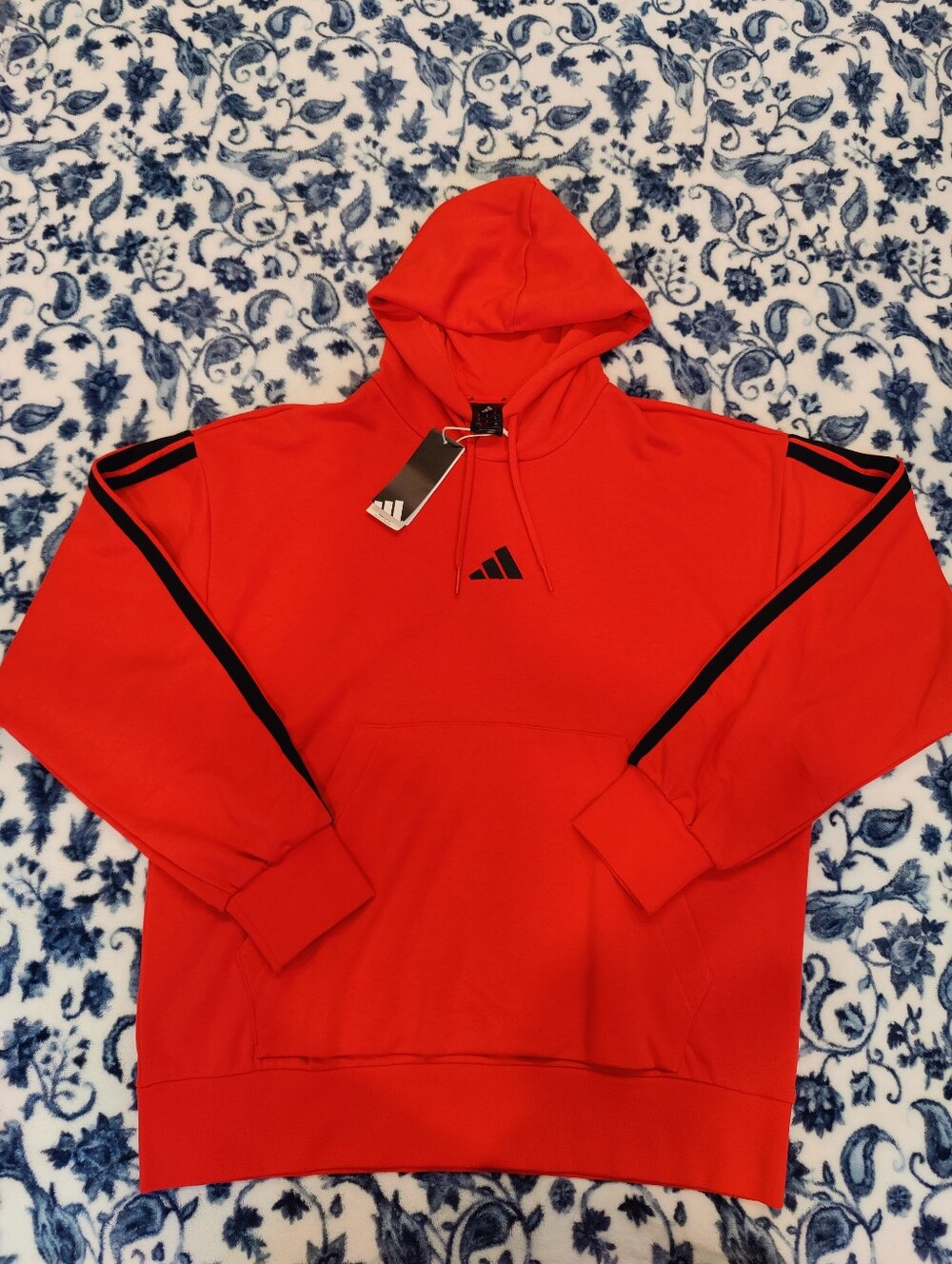 Adidas Red Sweatshirt Pullover Hoodie